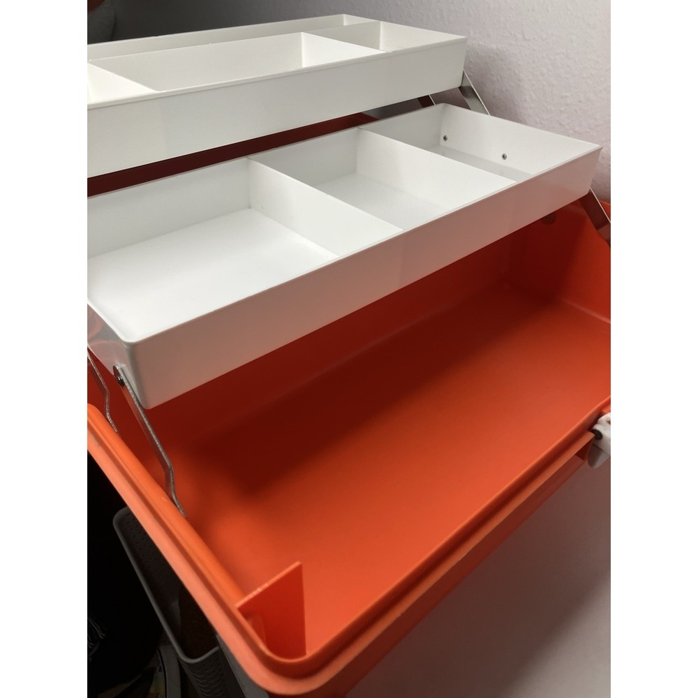 Flambeau Sturdy Paramedic First Responder First Aid Tackle Box Orange Heavy Duty - Picture 7 of 13